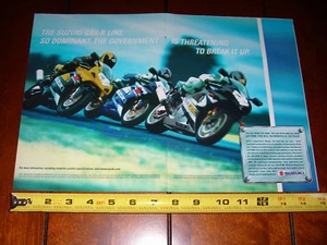 2001 SUZUKI GSX-R600 GSX-R750 GSX-R1000 - ORIGINAL 2 PAGE AD - Picture 1 of 2