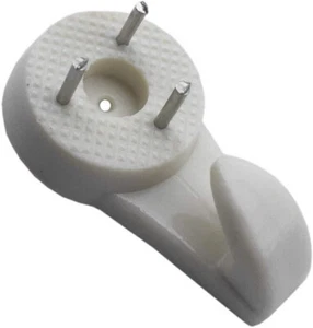 Hard Wall Hanging Hooks Heavy Duty Picture Hook Strong White Nail Fixing 30mm - Picture 1 of 5