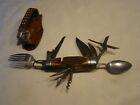 Vintage Hobo Camping Knife 11 Multi Tools With Sheath Made in Japan