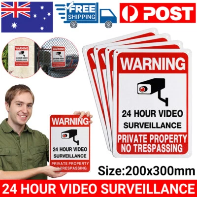 24 Hour Video Surveillance Private Property No Trespassing Sign Security Signs - image 1 of 4