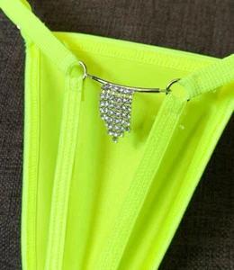 PANTALONES DE IMITACIÓN EN V CUERDA G TANGA TANGA PANTY LENCERÍA DE LUJO EXÓTICA AJUSTABLE - Imagen 1 de 8