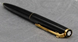 MONTBLANC Hebelkugelschreiber Nr.380 in schwarz mit Goldrand stationär P072 - Bild 1 von 8
