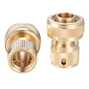 3/4" Hose Pipe Quick Connector Hose Connector Garden Tool Tubing Brass Splitter - Picture 1 of 9