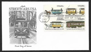 SAN FRANCISCO CABLE CAR STREETCARS SET 1983 ARTMASTER CACHET BLOCK FDC VF UNAD - Picture 1 of 1