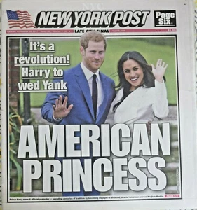 Książę Harry Meghan Markle New York Post 28 listopada 2017 - Zdjęcie 1 z 3