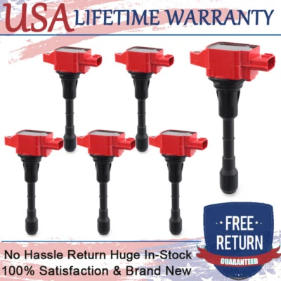 Paquete de 6 bobinas de encendido para Nissan Máxima Altima Murano Infiniti QX60 3,5 L V6 UF550 Foto 1 de 4