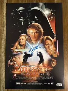 Hayden Christensen 'Star Wars' foto firmata 12x18 'Anakin Skywalker' Beckett - Foto 1 di 4