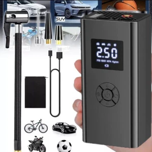 New Cordless Car Tyre Inflator Digital USB Rechargeable Tire Air Compressor Pump - Picture 1 of 20