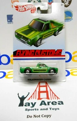 2020 Hot Wheels Flying Customs Green Volkswagen Caddy Pickup Truck Target Exclve - Image 1 of 4