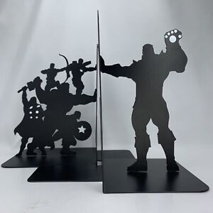 Marvel's The Avengers & Thanos Bookends Set - 7.5" - Lootcrate Exclusive - Black