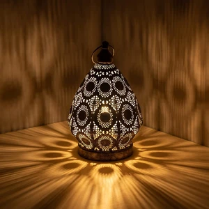 Moroccan Mosaic Table Lamp Metal Turkish Moroccan Handmade Mosaic Bedside Lamp V - Picture 1 of 6