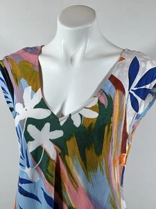 RARE Vintage Jams World Hawaiian Dress Medium Tuileries Print Tropical Sundress - Picture 1 of 24