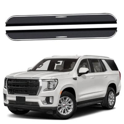 2PCS Running Boards Side Steps Fit For GMC Yukon XL 2021-2026 Black Bar Pedals - Image 1 of 4