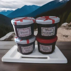 4 Gläser Probierset BIO Pflaumen Marmelade Konfitüre  Fruchtaufstrich Handarbeit - Bild 1 von 5