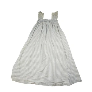 Vestido sin solero midi a rayas verde salvia y blanco mediano mezcla de lino A New Day para mujer - Imagen 1 de 5