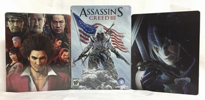 No Games 3 STEELBOOK CASES Steel Book ASSASSINS CREED 3 Dead Or Alive 6 YAKUZA - Image 1 of 4