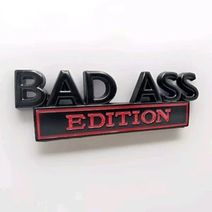 3D Bad Ass Edition Auto Aufkleber Metall Logo Emblem Sticker KFZ - Picture 1 of 7