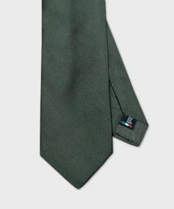 Galise cravatta tre pieghe in seta, tinta unita verde muschio CRAV3S8.VEM - Foto 1 di 2