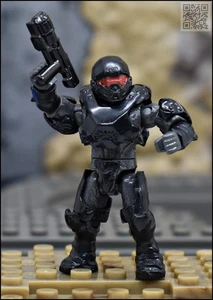 HALO MEGA CONSTRUX BLOKS STEALTH NERO SPARTANO ATHLON MINIFIGURE GCM31 - Foto 1 di 5