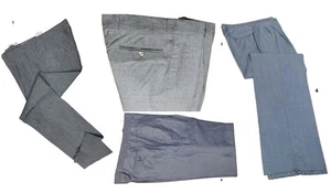 Klassische Herren Hose leicht grau hellblau Sommer 2 Zangen kleine Größen - Bild 1 von 58