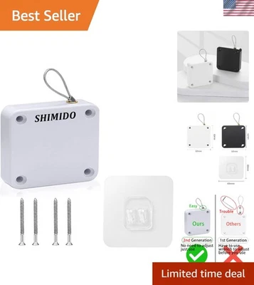 Versatile Automatic 1000g Door Closer - Punch-Free Installation, White Finish - Image 1 of 4