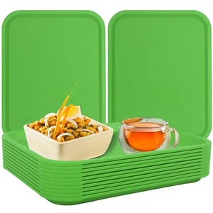 Fast Food Tablett, 12 Stück Kunststoff Serviertablett, Restaurant & Cafeteria Tablett für... - Bild 1 von 7