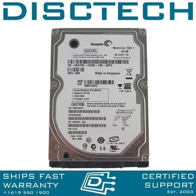 Seagate Momentus 7200.1 ST980825AS SATA Hard Drive - Image 1 of 2