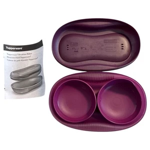 Tupperware Mikrowelle Frühstücks-/Eiermaschine mit zwei Einsätzen lila Anleitung Neu - Bild 1 von 8