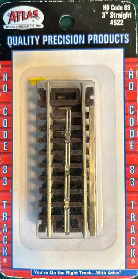 HO Scale Atlas 522 Code 83 3" Straight Track (4) pcs - Image 1 of 1