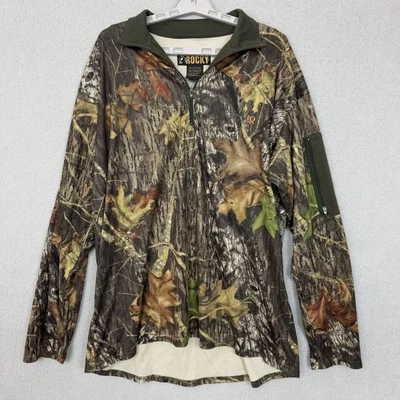 Rocky Scent IQ Atomic Shirt Men's 2XL Pullover 1/4 Zip Woodland Camo Hunting - Image 1 of 4