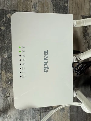 Tenda F3 Wireless Router N300 300 Mbps 3 Antennas Streaming HD White New Sealed - Image 1 of 4