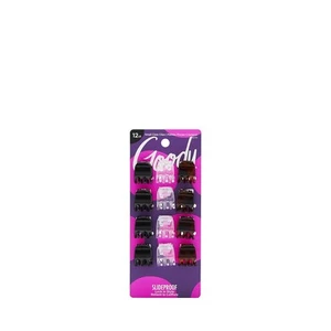 Goody Small Basic Half-Claw Clips, 3 Prong Hair Black,Clear,Brown - Picture 1 of 3