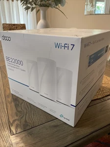 TP-Link Deco BE22000 Tri-Band Mesh Wi-Fi 7 System - White (3 Pack) - Afbeelding 1 van 3