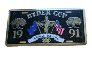 1991 29th RYDER CUP KIAWAH ISLAND RESORT South Carolina LICENSE PLATE VANITY TAG - Picture 1 of 10