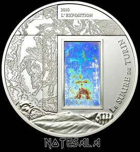 CAMEROON CAMEROUN 1000 FRANCS 2010 LE SUAIRE TURIN "HOLOGRAMME" Silver COIN+COA - Picture 1 of 8