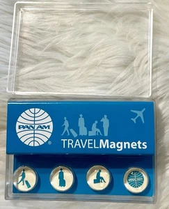 2006 Vintage Pan Am World Airways Travel Magnets (4) Airline Souvenir Keepsake - Picture 1 of 9