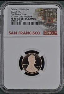 2025 S Lincoln Cent 1C NGC PF70 RD Ultra Cameo First Day Of issue Penny % - Picture 1 of 2