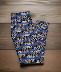 LuLaRoe TC Disney Hidden Mickey Mouse Leggings Blau Rosa Senf 80er Neu ohne Etikett - Bild 1 von 7