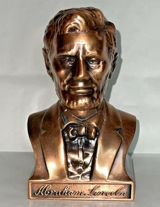 Central National Life Insurance Co. Abraham Lincoln Bust Vintage Brass Coin Bank - Picture 1 of 9