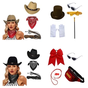 Adults Kids Staff Whistle Bag Convenient Bow Tie Gloves Cosplay Hat Scarf 1Set - Picture 1 of 50