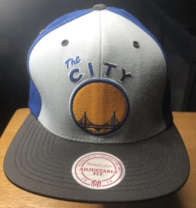 Golden State Warriors Mitchell & Ness NBA Basketball Wool Solid Snapback Hat Cap - Picture 1 of 5