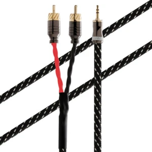 1pc Gold Plated 3.5mm Jack (1/8') TRS(m) AUX Stereo to Dual RCA Audio Cable - Picture 1 of 6