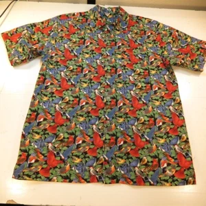 BROAD BAY VÖGELMUSTER BEOBACHTEN HAWAII ALOHA HAWAIIIAN BAHAMA SHIRT Herren L - Bild 1 von 6
