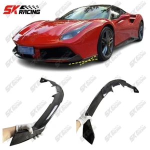 Forged/Carbon Fiber/Unpainted FRP Front Bumper Lip Kit Spoiler Fits Ferrari 488 - Picture 1 of 21