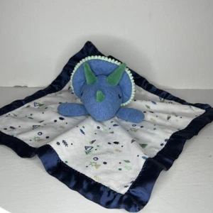 Cloud Island Triceratops Stuffed Plush Lovey Security Blanket - Picture 1 of 9
