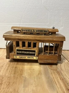 Vintage Holzeisenbahn Wagen Musical San Francisco STS Powell & Hyde Railroadiana - Bild 1 von 5