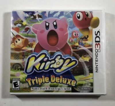 Kirby: Triple Deluxe (Nintendo 3DS, 2014) Nuevo, Primera Cubierta Impresión Foto 1 de 4