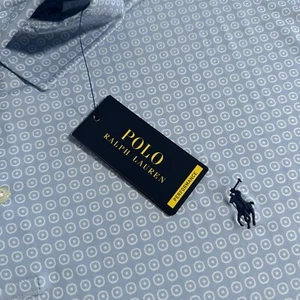 NEW Polo Ralph Lauren Performance Men's Size 3XB Blue Geometric Golf Polo Big - Picture 1 of 9