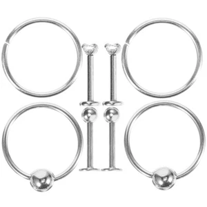 1 Set Anelli Naso Metallo Naso Cerchi Naso Non Piercing Gioielli Metallo Naso Anelli - Foto 1 di 12