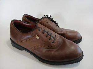 Mizuno Men’s Brown Leather Golf Shoes Size 9.5 Wave T Zoid - Picture 1 of 22